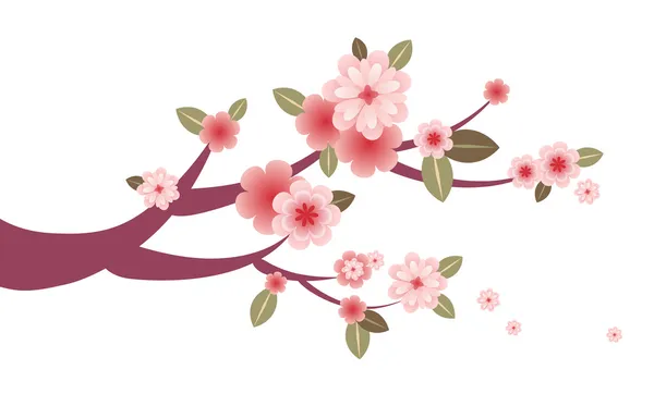 Гілка дерева з квітами — стоковий вектор
