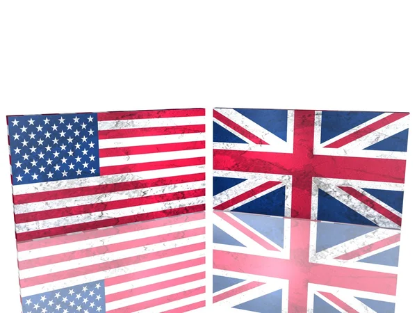 Bandiere USA e Regno Unito — Foto Stock