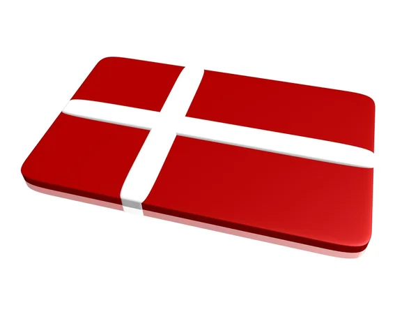 丹麦国旗 — 图库照片