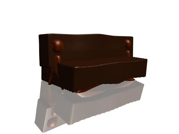 Sofa in Schokoladenfarbe — Stockfoto