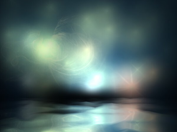 Beauty nebula reflected in water