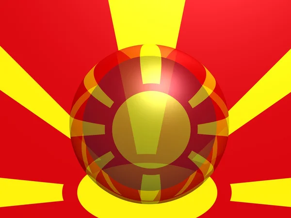 Bandiera nazionale Macedonia — Foto Stock