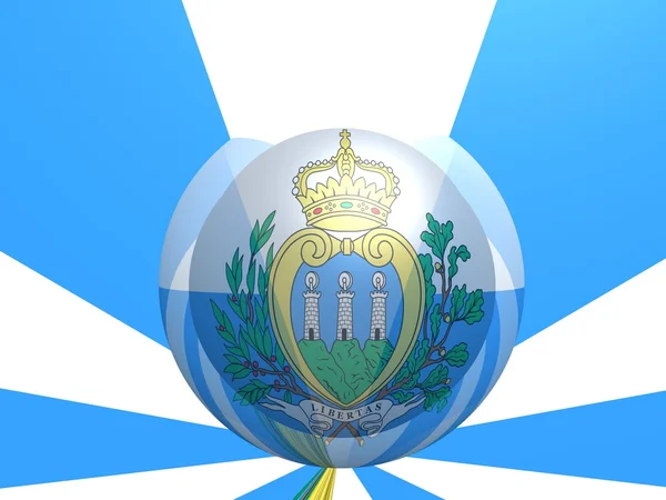 Государственный флаг Сан-Марино — стоковое фото