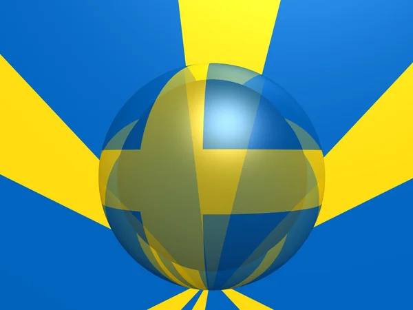 Bandera Nacional de Suecia — Foto de Stock