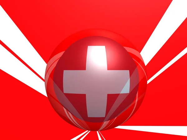 Switzerland national flag — Stock Photo, Image