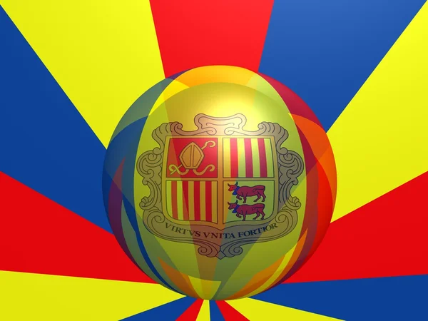 Andorra flagga — 图库照片