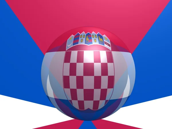 Chorwacja Flaga narodowa — Zdjęcie stockowe