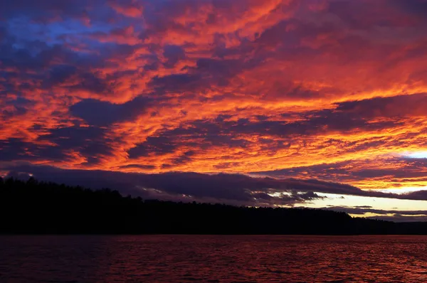 stock image Burning sunset