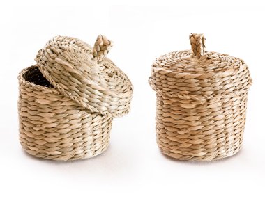 Wicker boxes clipart