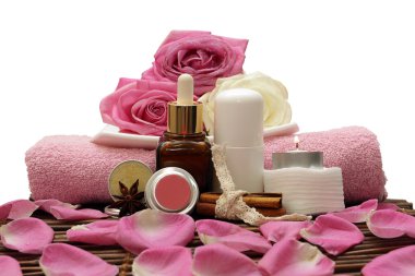 Spa objects with rose clipart