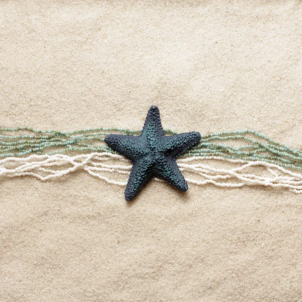 Sjöstjärna på sea sand — Stockfoto