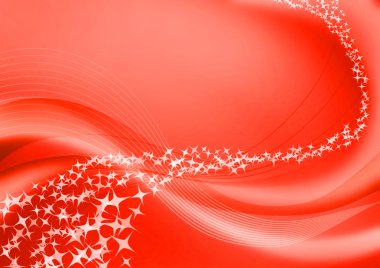 Red baskground with lines and stars clipart