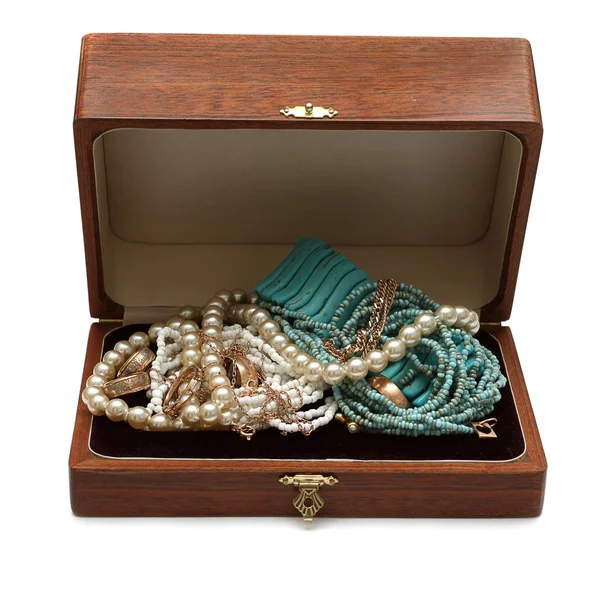 Tyrkysová; zlato; perly; korálů; platinu — Stock fotografie