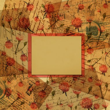 Paper frame on the vintage background clipart