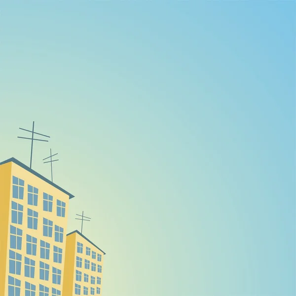 Edifici sul cielo di sfondo — Vettoriale Stock