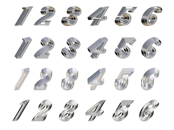 Dígitos 3d — Fotografia de Stock