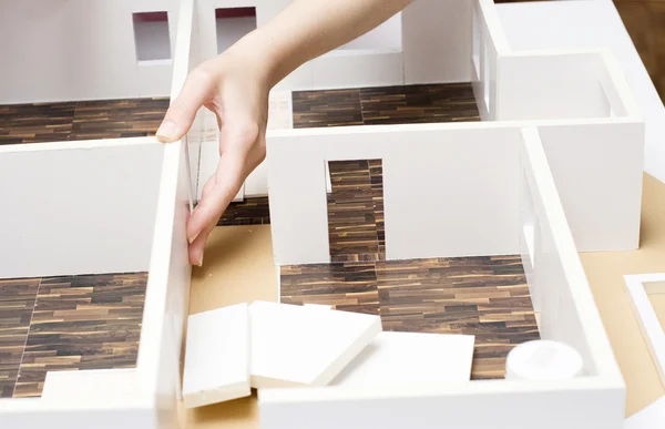 stock image Apartment breadboard model in scale