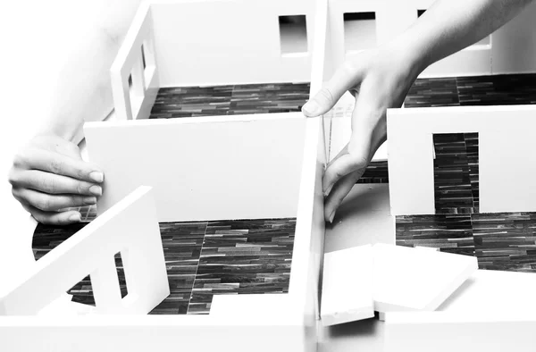 Apartment breadboard model in scale — Stock Photo, Image