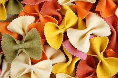 Farfalle pasta food background clipart