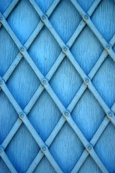 Volet de fenêtre bleu — Photo