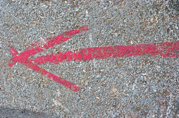 Ok işareti taş — Stok fotoğraf