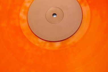 Orange vinyl record clipart