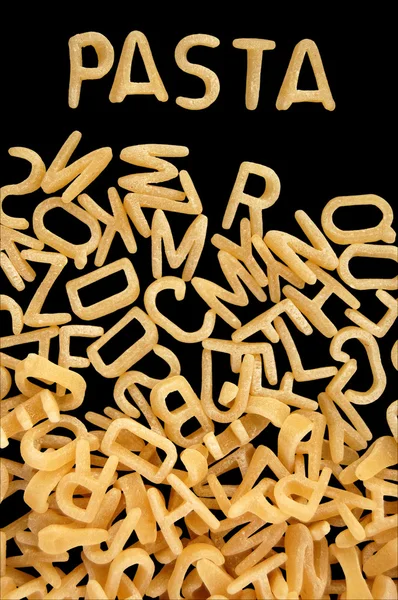 Паста с алфавитным супом — стоковое фото