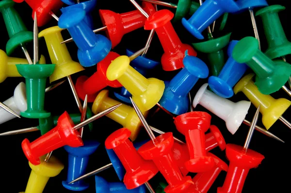 Χρωματιστά push καρφίτσες — Φωτογραφία Αρχείου