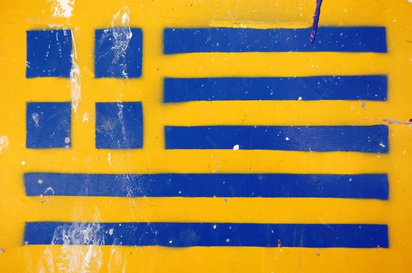 Greek flag stencil — Stock Photo, Image