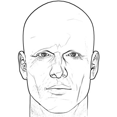 Male figure portrait clipart