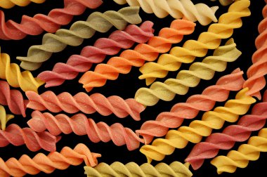 Fusilli pasta food background clipart