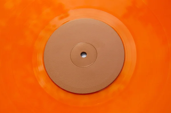 Oranje vinyl record textuur — Stockfoto