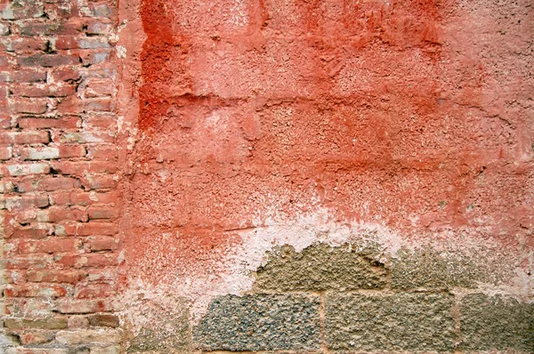 Mur rouge altéré — Photo