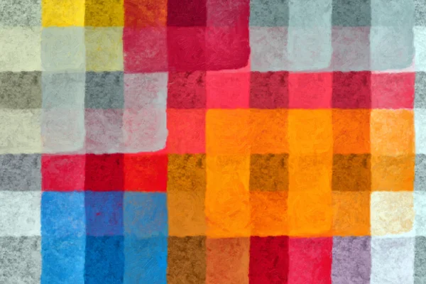 Muster von Quadraten malen — Stockfoto