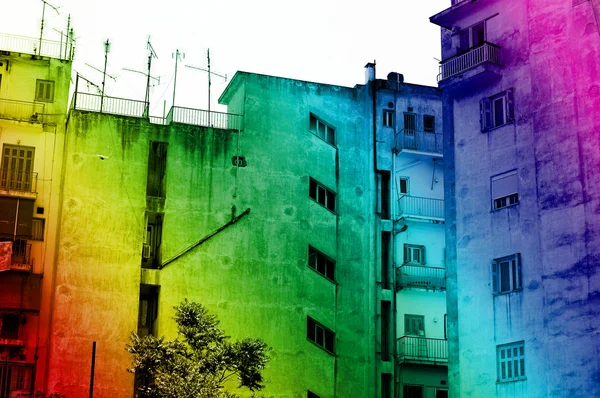 Arco íris urbano — Fotografia de Stock