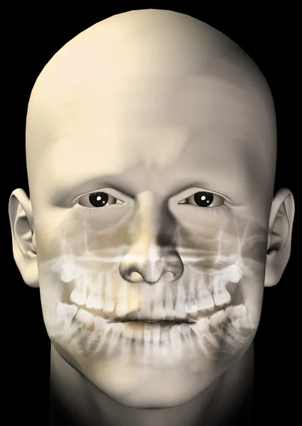 Figura maschile scansione dentale — Foto Stock