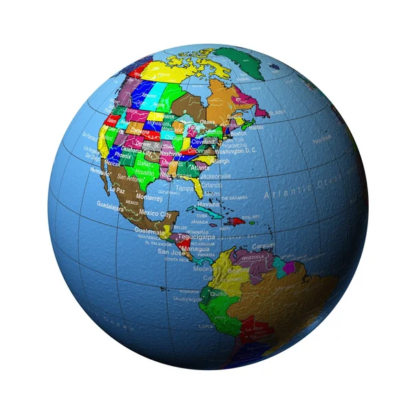 stock image High detailed globe map