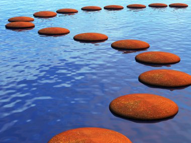 Stepping stones clipart