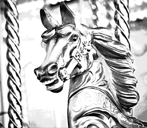 Karusell häst — Stockfoto