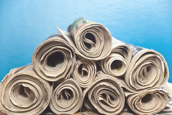 Rolled upNewspapers — Stock Photo, Image