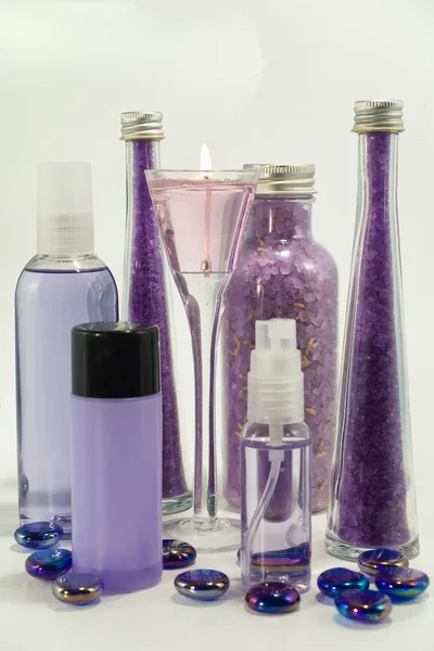 Lavendel badprodukter — Stockfoto