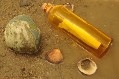 Message in a bottle clipart