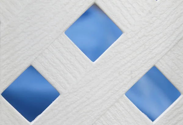 Clôture diagonale blanche — Photo