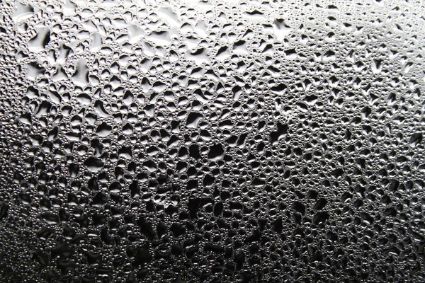 stock image Drops of dew on glass