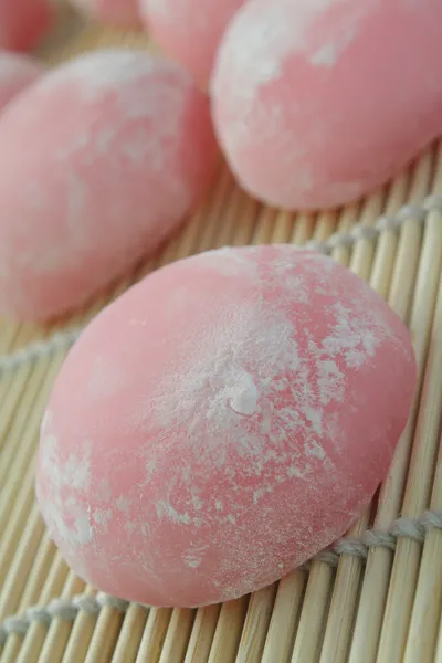 Pink Japanese rice cakes — Stock Photo, Image