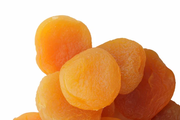 Grupp av torkad aprikos på vit ba — Stockfoto