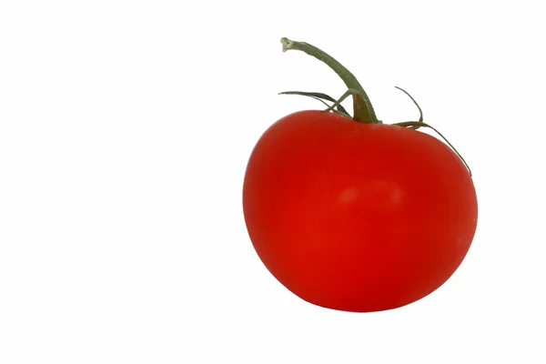 Reife rote Tomate auf weißem Hintergrund — Stockfoto