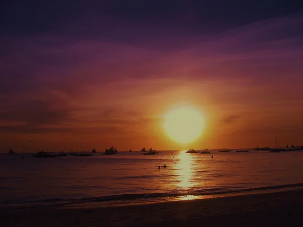 Pôr do sol em Boracay — Fotografia de Stock