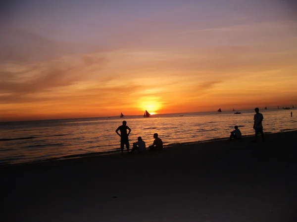 Pôr do sol em Boracay — Fotografia de Stock