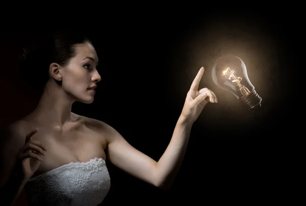 Illuminated bulb — Stock Photo, Image